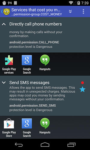 Screenshots des Programms Link2SD für Android-Smartphones oder Tablets.