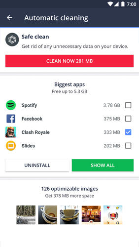 アンドロイド用のアプリAvast Cleanup 。タブレットや携帯電話用のプログラムを無料でダウンロード。