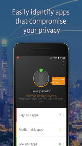 Capturas de tela do programa Avira: Antivirus Security em celular ou tablete Android.