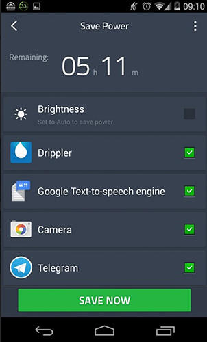 Screenshots des Programms Battery doctor für Android-Smartphones oder Tablets.