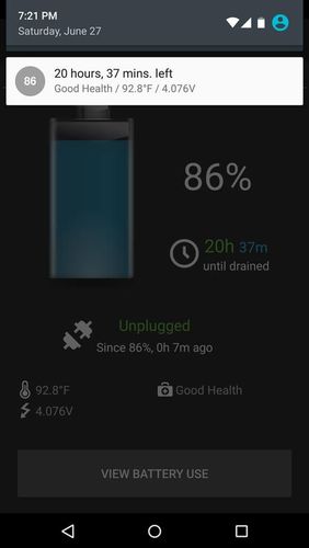 Die App BatteryBot: Battery indicator für Android, Laden Sie kostenlos Programme für Smartphones und Tablets herunter.