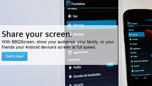 BBQ screen的Android应用，下载程序的手机和平板电脑是免费的。