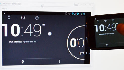 Capturas de pantalla del programa BBQ screen para teléfono o tableta Android.