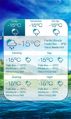 Laden Sie kostenlos Solo weather für Android Herunter. Programme für Smartphones und Tablets.