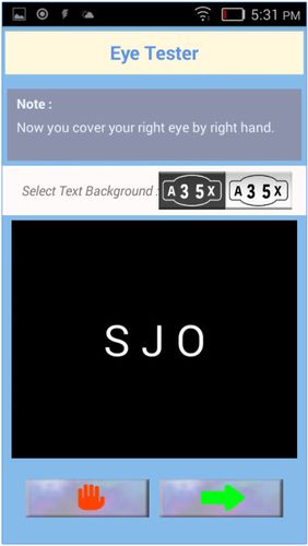 Aplicativo Best eye tester para Android, baixar grátis programas para celulares e tablets.