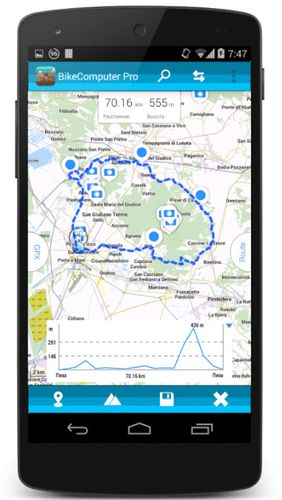 Aplicativo Bikecomputer pro para Android, baixar grátis programas para celulares e tablets.