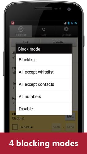 Application Blacklist plus pour Android, télécharger gratuitement des programmes pour les tablettes et les portables.
