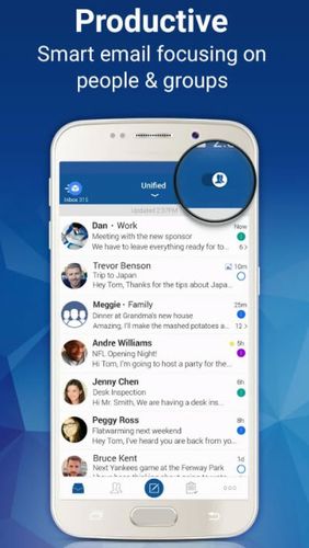 Blue mail: Email app for Android, download programs for phones and tablets for free.
