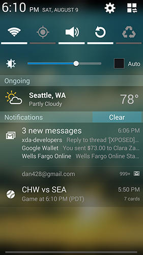 Screenshots des Programms PocketBand für Android-Smartphones oder Tablets.