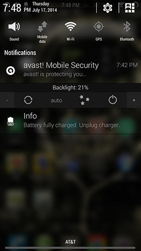 Скріншот додатки Blurred system UI для Андроїд. Робочий процес.