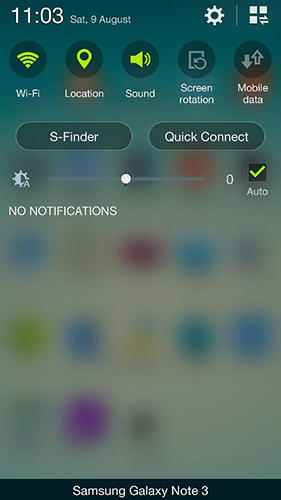 Screenshots des Programms Blurred system UI für Android-Smartphones oder Tablets.