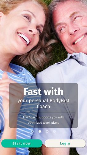 Capturas de tela do programa BodyFast intermittent fasting: Coach, diet tracker em celular ou tablete Android.