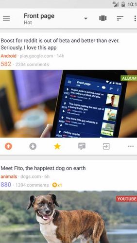 Aplicación Boost for reddit para Android, descargar gratis programas para tabletas y teléfonos.