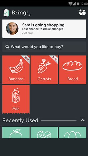 Die App Bring! Grocery shopping list für Android, Laden Sie kostenlos Programme für Smartphones und Tablets herunter.