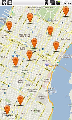 Screenshots of Phone Locator program for Android phone or tablet.