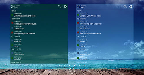 Screenshots des Programms Alarm Clock für Android-Smartphones oder Tablets.