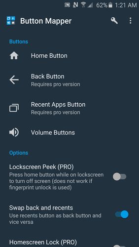 Baixar grátis Button mapper: Remap your keys para Android. Programas para celulares e tablets.