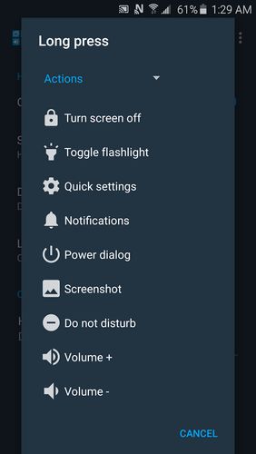 Capturas de tela do programa Button mapper: Remap your keys em celular ou tablete Android.