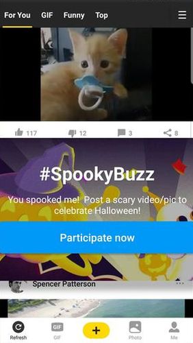 Screenshots of BuzzVideo - Funny comment community program for Android phone or tablet.
