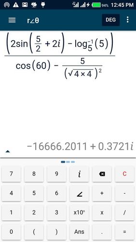 Laden Sie kostenlos CalcEn: Complex calculator für Android Herunter. Programme für Smartphones und Tablets.
