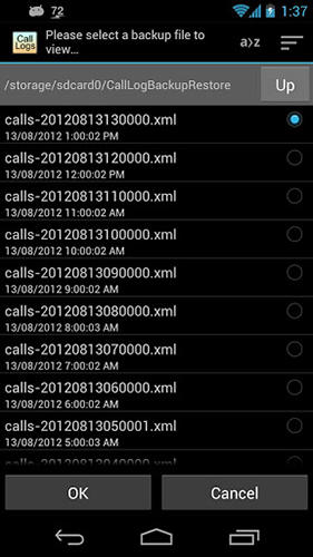 Baixar grátis Call logs backup and restore para Android. Programas para celulares e tablets.