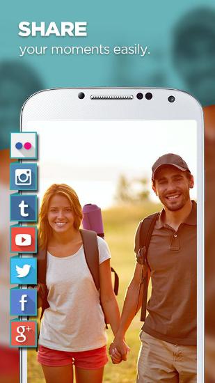 Capturas de pantalla del programa Camera MX para teléfono o tableta Android.