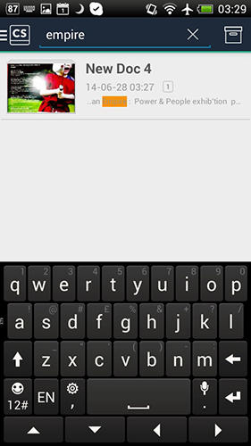 Screenshots des Programms ApMemo für Android-Smartphones oder Tablets.