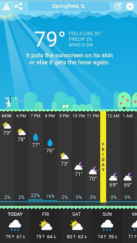 Descargar gratis CARROT Weather para Android. Programas para teléfonos y tabletas.
