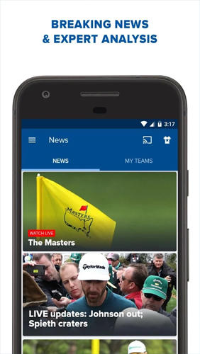 Descargar gratis CBS Sports: Scores and News para Android. Programas para teléfonos y tabletas.