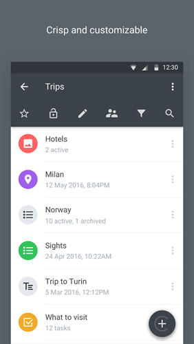 Aplicativo Centrallo: Notes Lists Share para Android, baixar grátis programas para celulares e tablets.