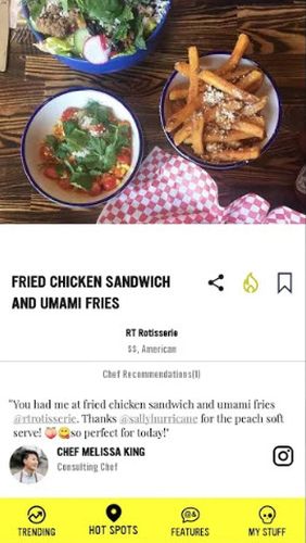 Aplicación ChefsFeed - Dine like a pro para Android, descargar gratis programas para tabletas y teléfonos.