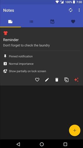 Screenshots of Collateral - Create notifications program for Android phone or tablet.