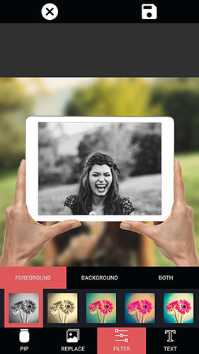 Screenshots des Programms PICOO camera – Live photo für Android-Smartphones oder Tablets.
