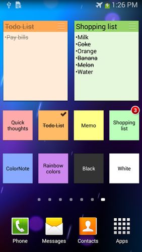 Application ColorNote: Notepad & notes pour Android, télécharger gratuitement des programmes pour les tablettes et les portables.