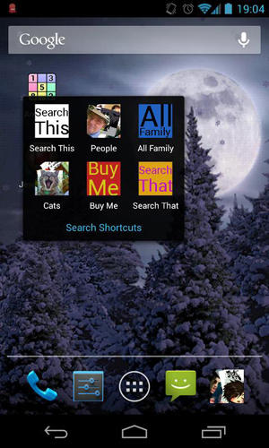 Capturas de tela do programa Contact lookup fast em celular ou tablete Android.