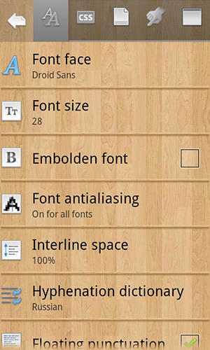 Screenshots des Programms After focus für Android-Smartphones oder Tablets.
