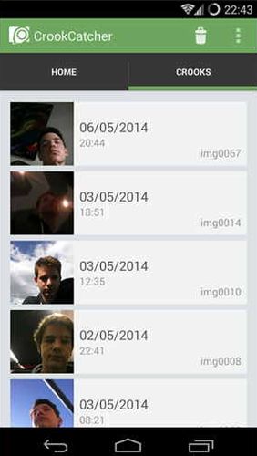 Aplicación CrookCatcher - Anti theft para Android, descargar gratis programas para tabletas y teléfonos.