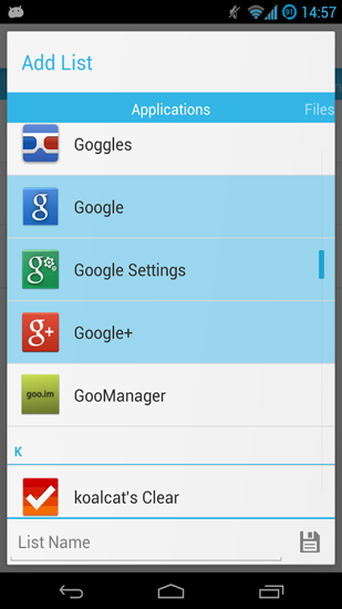 Capturas de pantalla del programa Unclouded: Cloud Manager para teléfono o tableta Android.