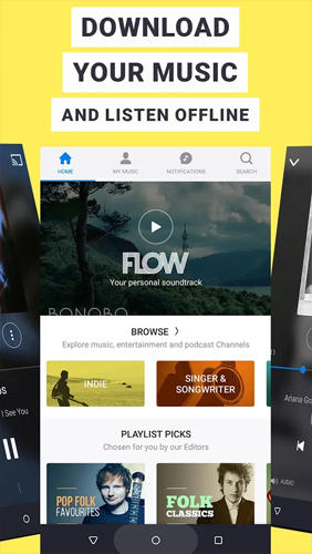 Application Pulsar - Music player pour Android, télécharger gratuitement des programmes pour les tablettes et les portables.