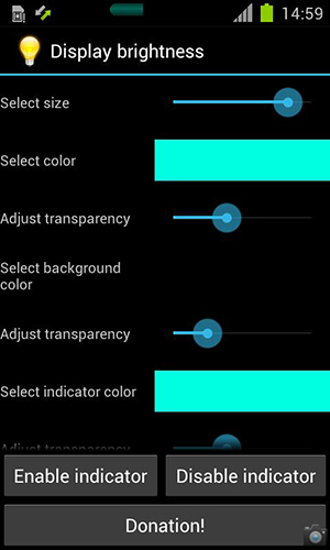 Aplicativo Display brightness para Android, baixar grátis programas para celulares e tablets.