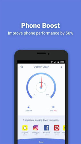 Télécharger gratuitement Doctor Clean: Speed Booster pour Android. Programmes sur les portables et les tablettes.