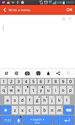 Скріншот додатки Dodol keyboard для Андроїд. Робочий процес.