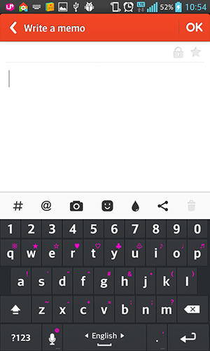 Capturas de tela do programa Dodol keyboard em celular ou tablete Android.