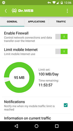 Application Dr.Web Security space pour Android, télécharger gratuitement des programmes pour les tablettes et les portables.