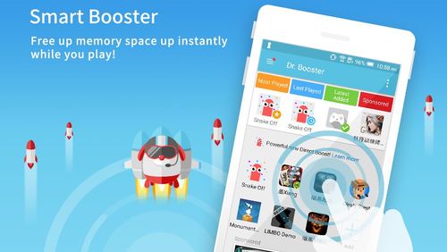 Laden Sie kostenlos Dr. Booster - Boost game speed für Android Herunter. Programme für Smartphones und Tablets.