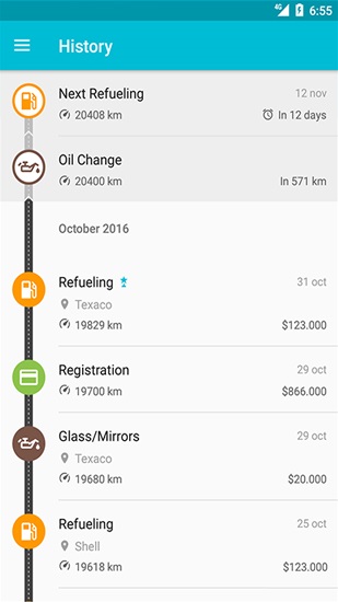 Descargar gratis Drivvo: Car Management para Android. Programas para teléfonos y tabletas.