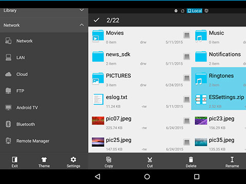 Application ES Explorer pour Android, télécharger gratuitement des programmes pour les tablettes et les portables.