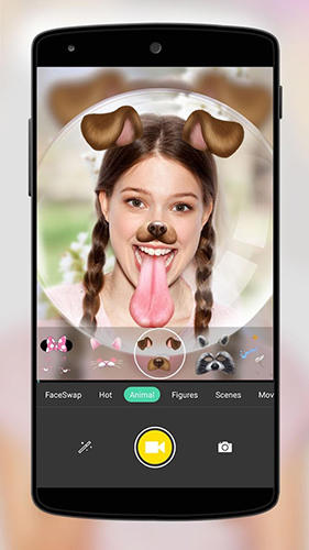 Screenshots des Programms Face swap für Android-Smartphones oder Tablets.