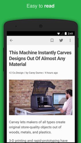 Screenshots of Feedly - Get smarter program for Android phone or tablet.