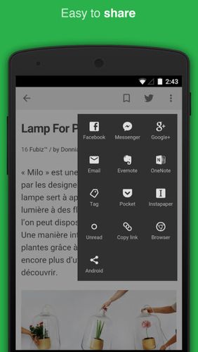 Screenshots of Feedly - Get smarter program for Android phone or tablet.